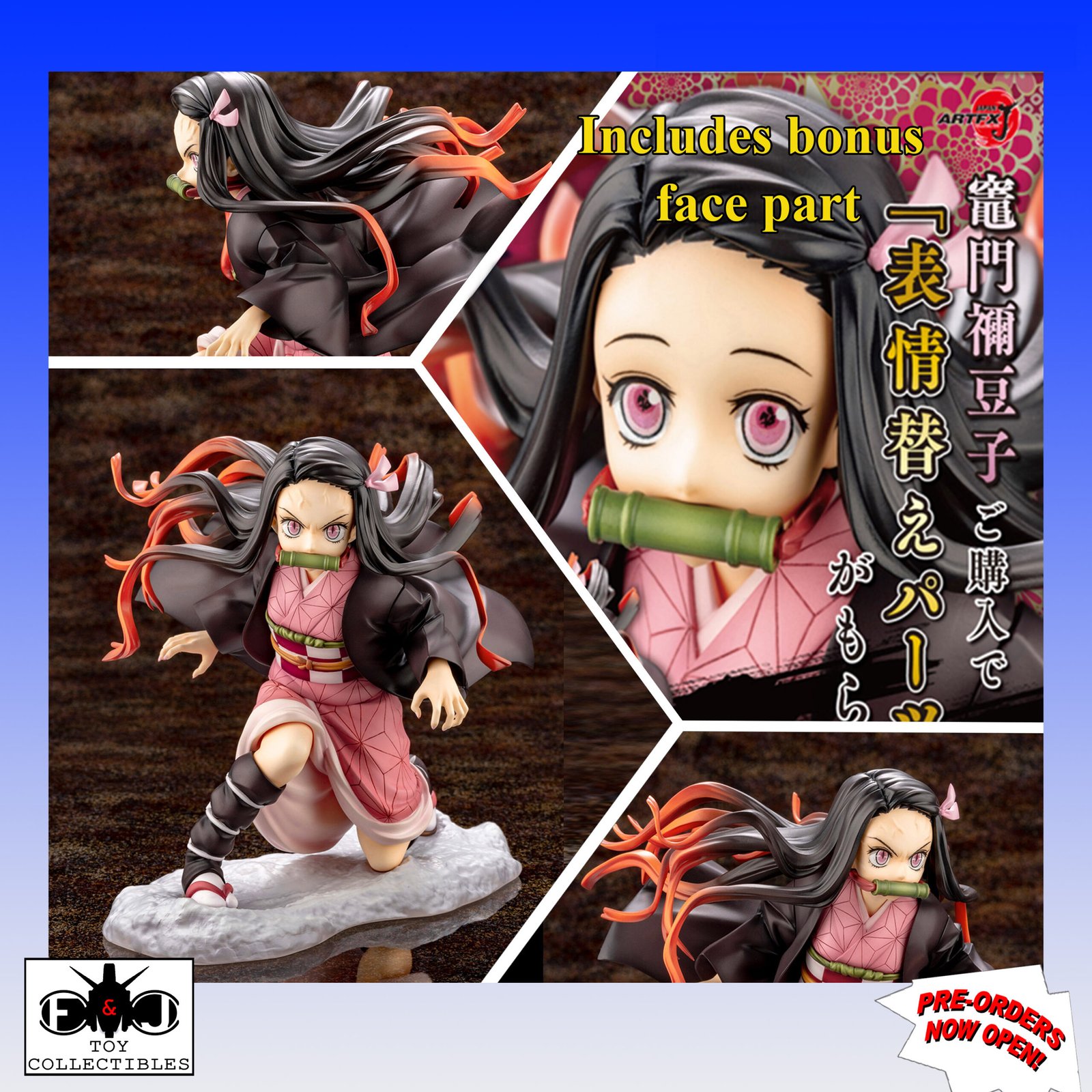 Kotobukiya Demon Slayer Nezuko Kamado Artfx J With Free Bonus Parts F J Toy Collectibles