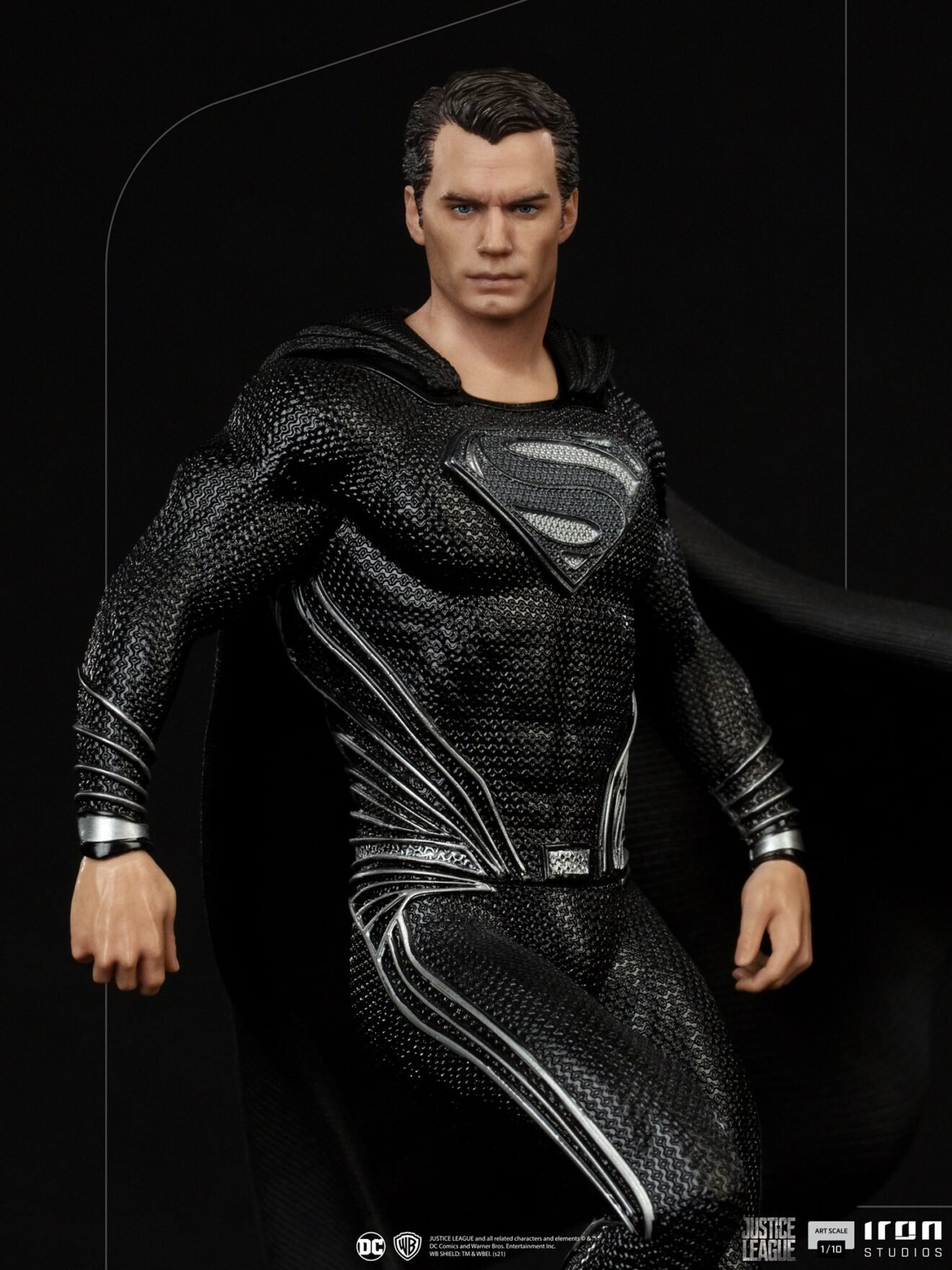 iron studios superman black suit