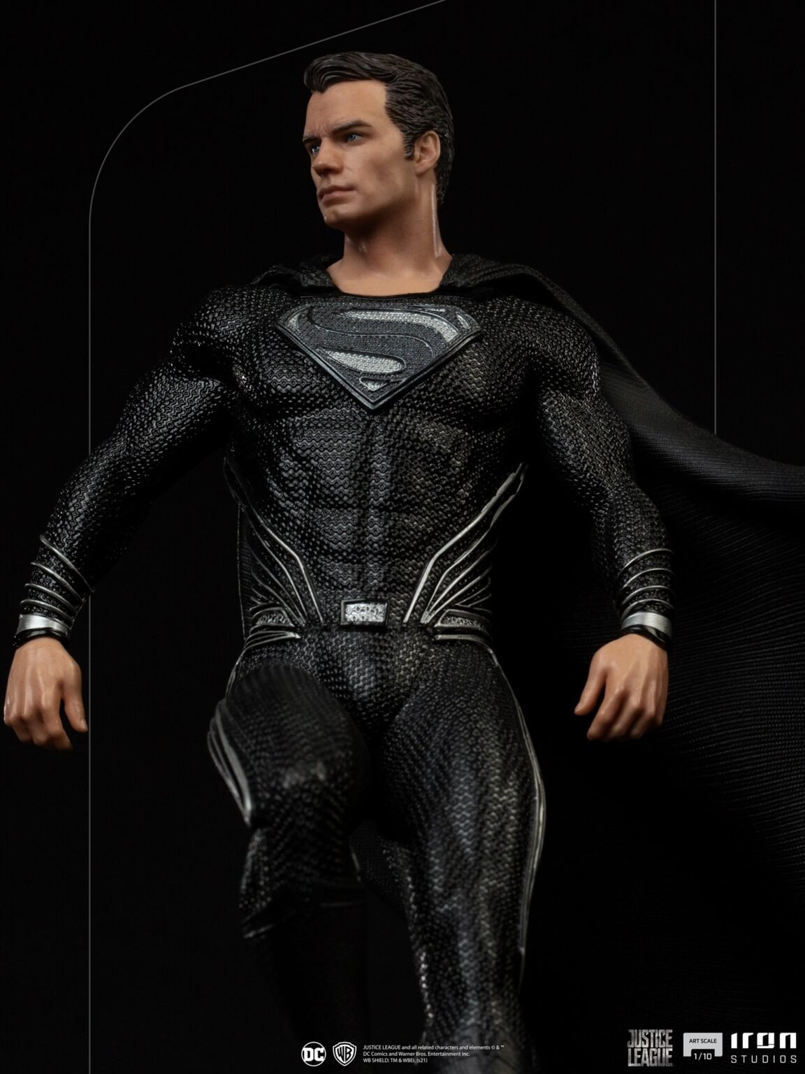 iron studios superman black suit