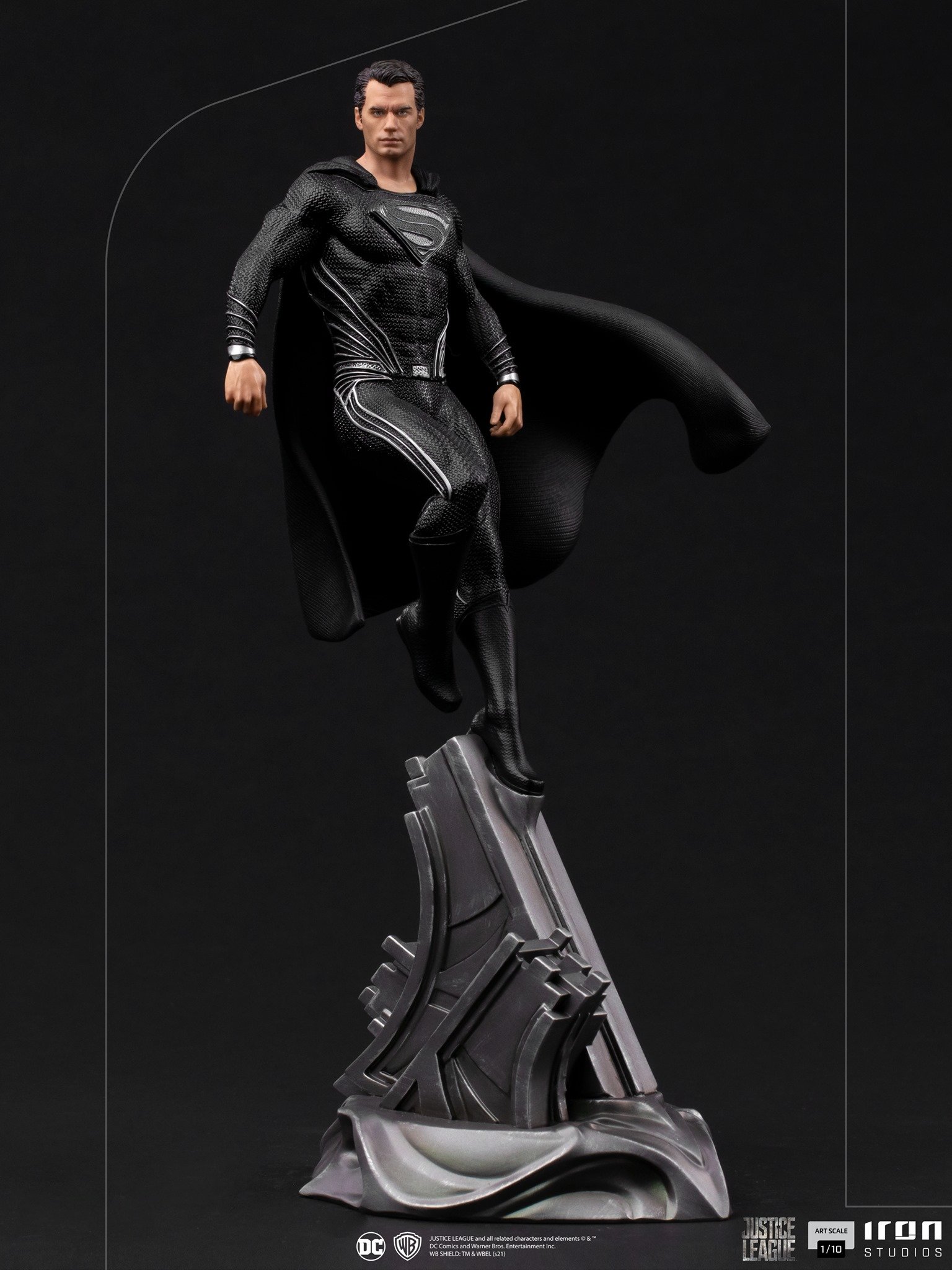 iron studios black suit superman