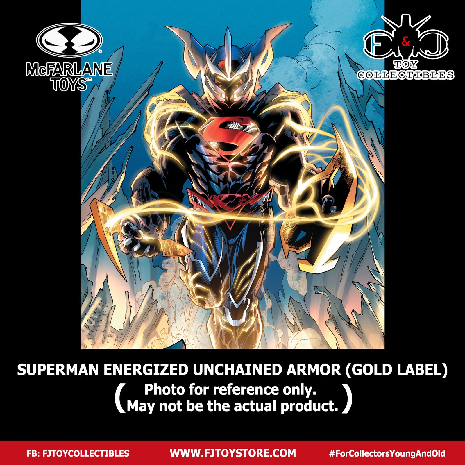 McFarlane Toys DC MULTIVERSE 7IN - SUPERMAN ENERGIZED UNCHAINED ARMOR ...