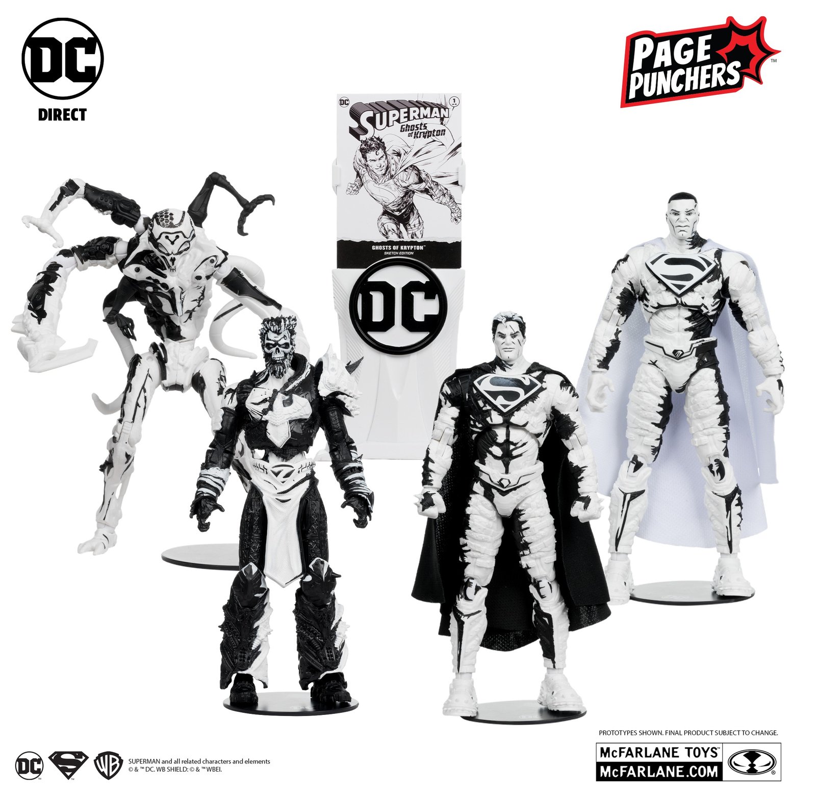 DC Page Punchers Brainiac Platinum – 7″ Figure With Comic McFarlane...