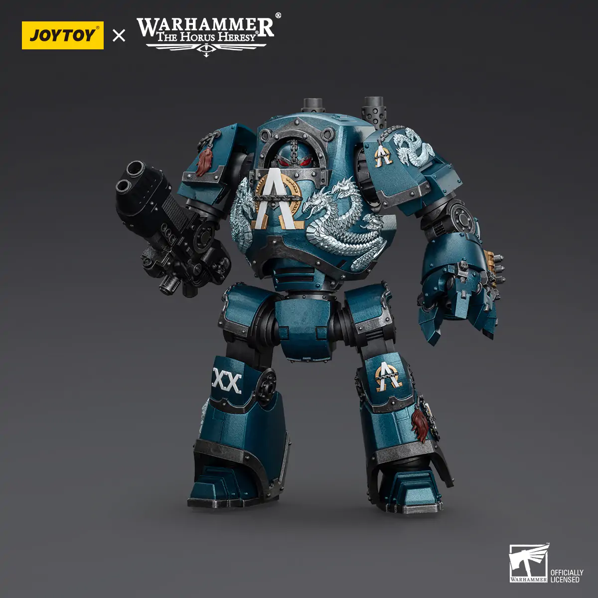JoyToy Warhammer: The Horus Heresy Alpha Legion Contemptor Dreadnought with Gravis Plasma Cannon 1/18 Scale Action Figure - Image 4