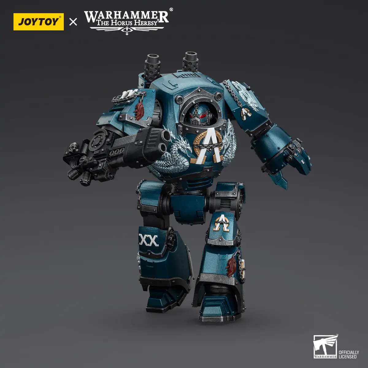 JoyToy Warhammer: The Horus Heresy Alpha Legion Contemptor Dreadnought with Gravis Plasma Cannon 1/18 Scale Action Figure - Image 3