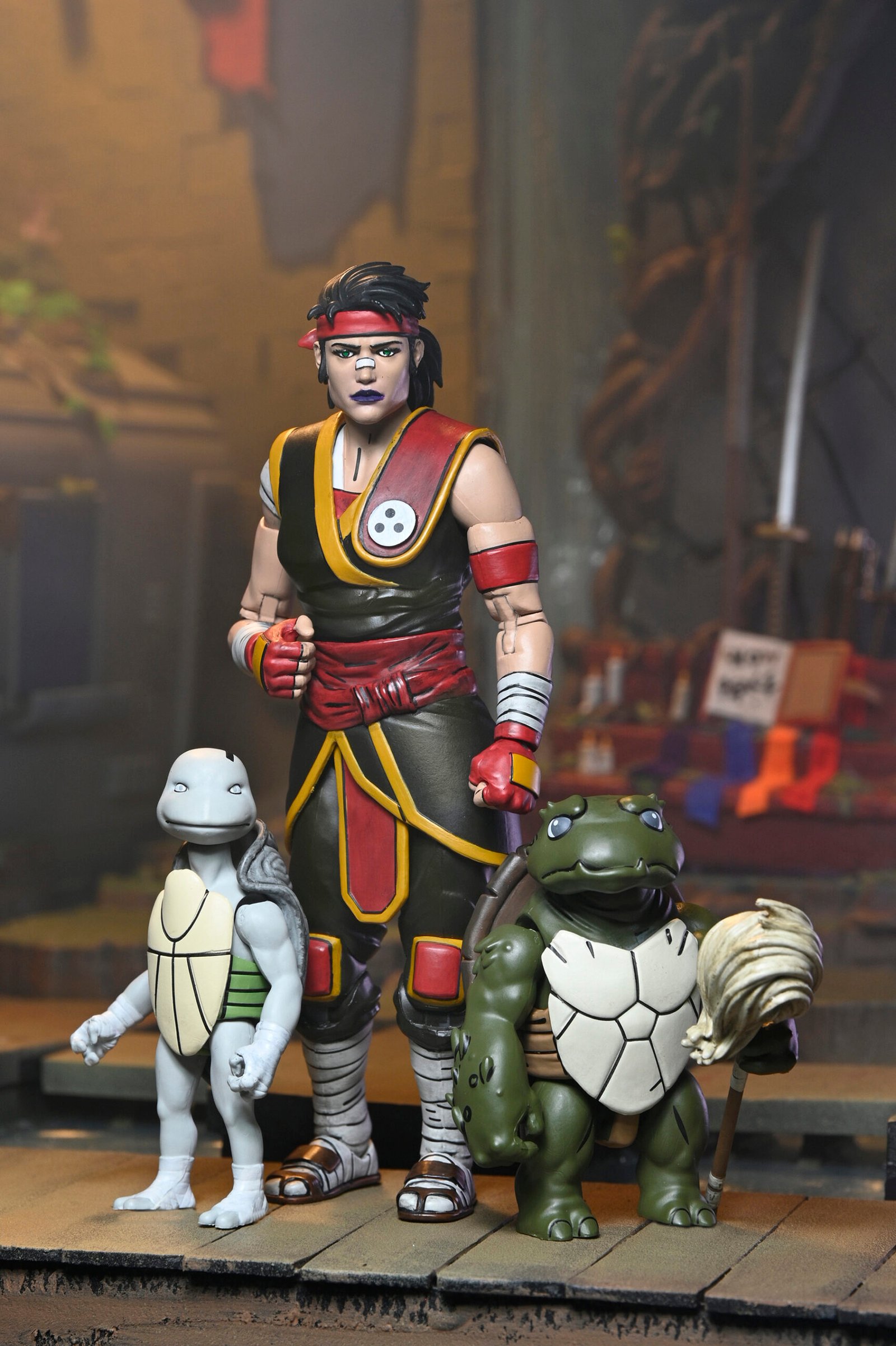 NECA Teenage Mutant Ninja Turtles: The Last Ronin - The Lost Years Casey Marie with Baby Odyn & Uno