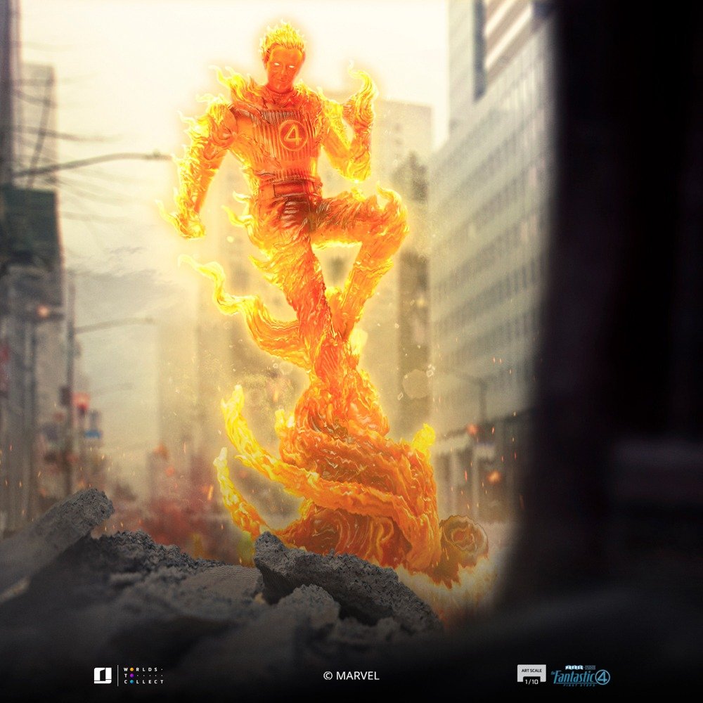 Iron Studios Human Torch - Fantastic Four: The First Steps - Art Scale 1/10