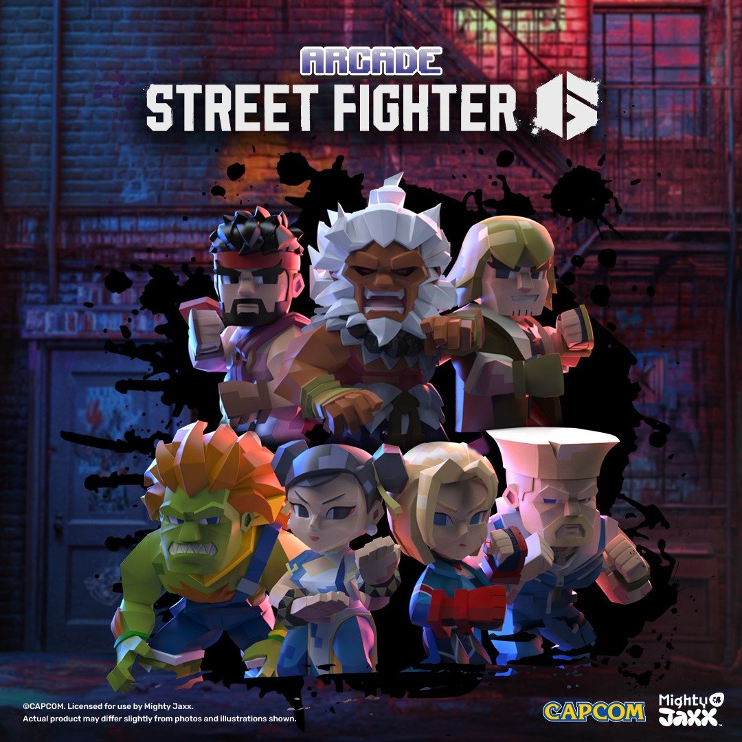 Mighty Jaxx Street Fighter 6 Arcade Box of 6 Figures Blindbox