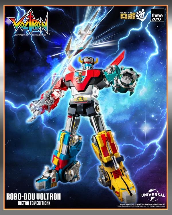 Threezero Voltron: Defender of the Universe ROBO-DOU Voltron (Retro Toy Edition) Action Figure (FREE DELIVERY Within Metro Manila)
