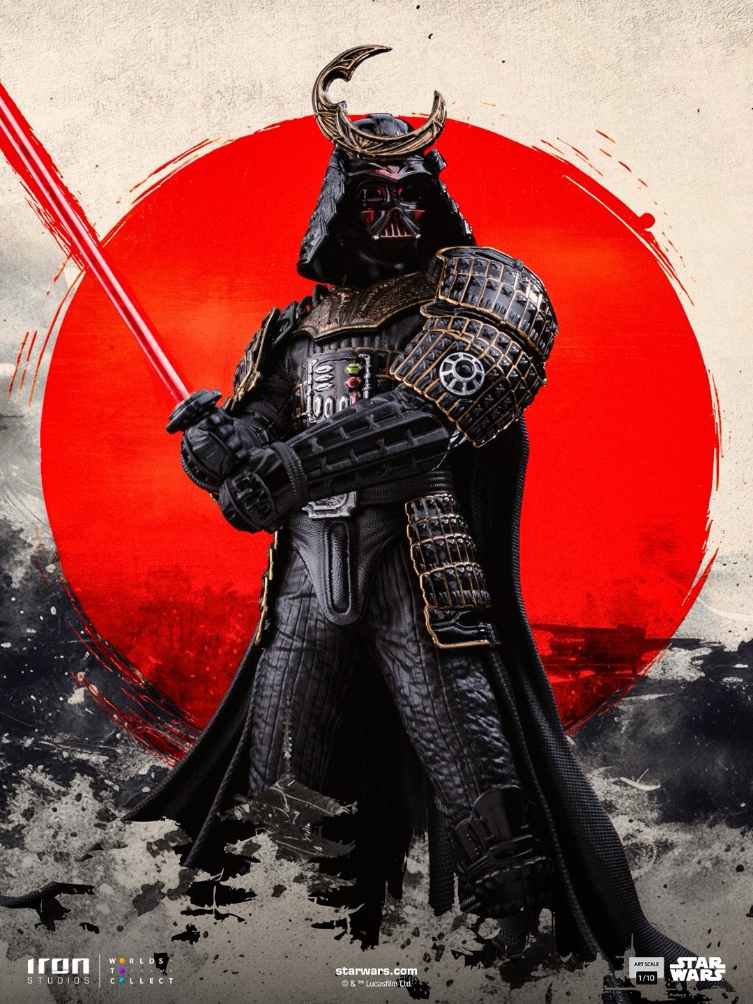 Iron Studios Darth Vader (Original Samurai Concept) - Star Wars - Art Scale 1/10 (FREE A4 Poster)