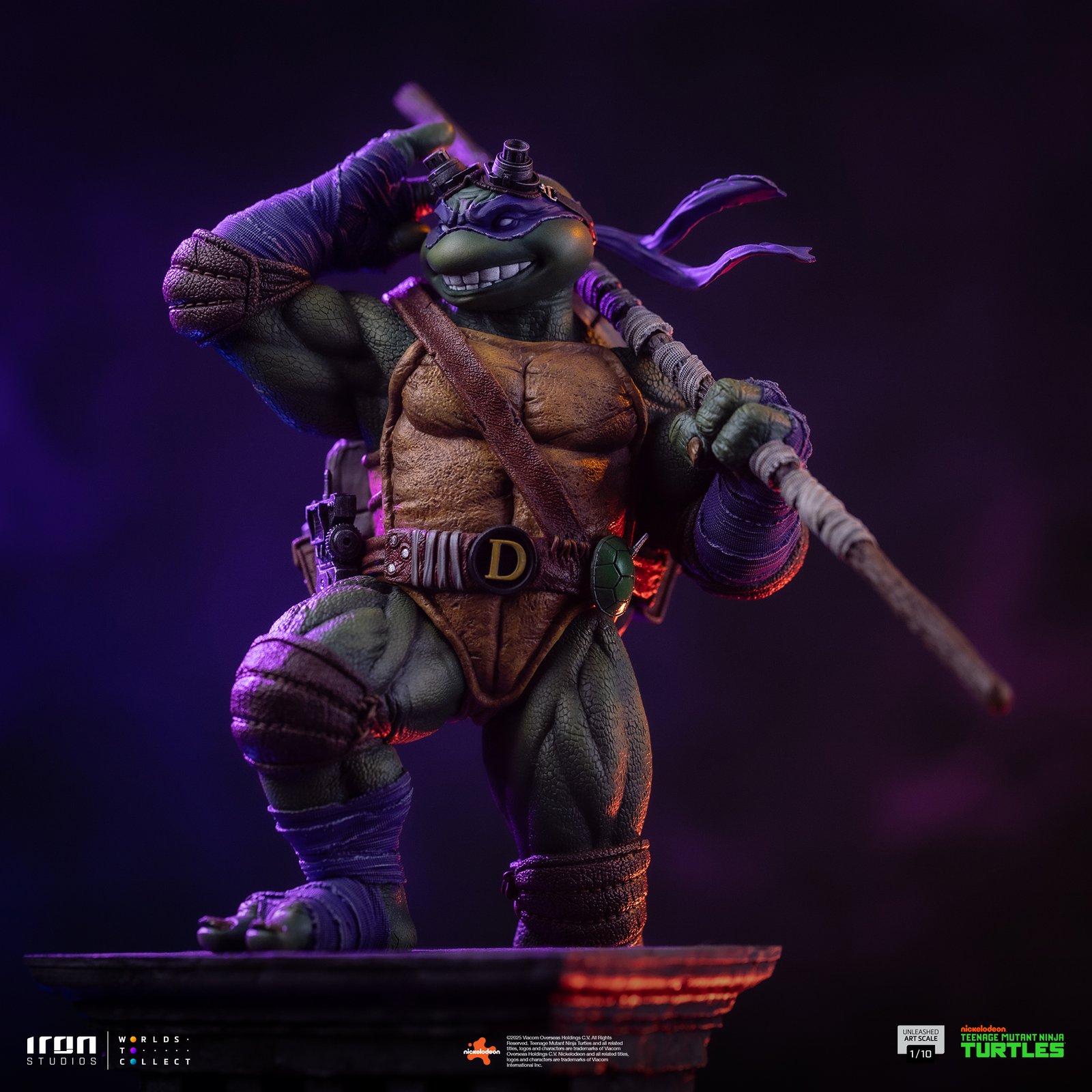 Iron Studios Donatello Unleashed - Teenage Mutant Ninja Turtles - Art Scale 1/10 (FREE A4 Poster)