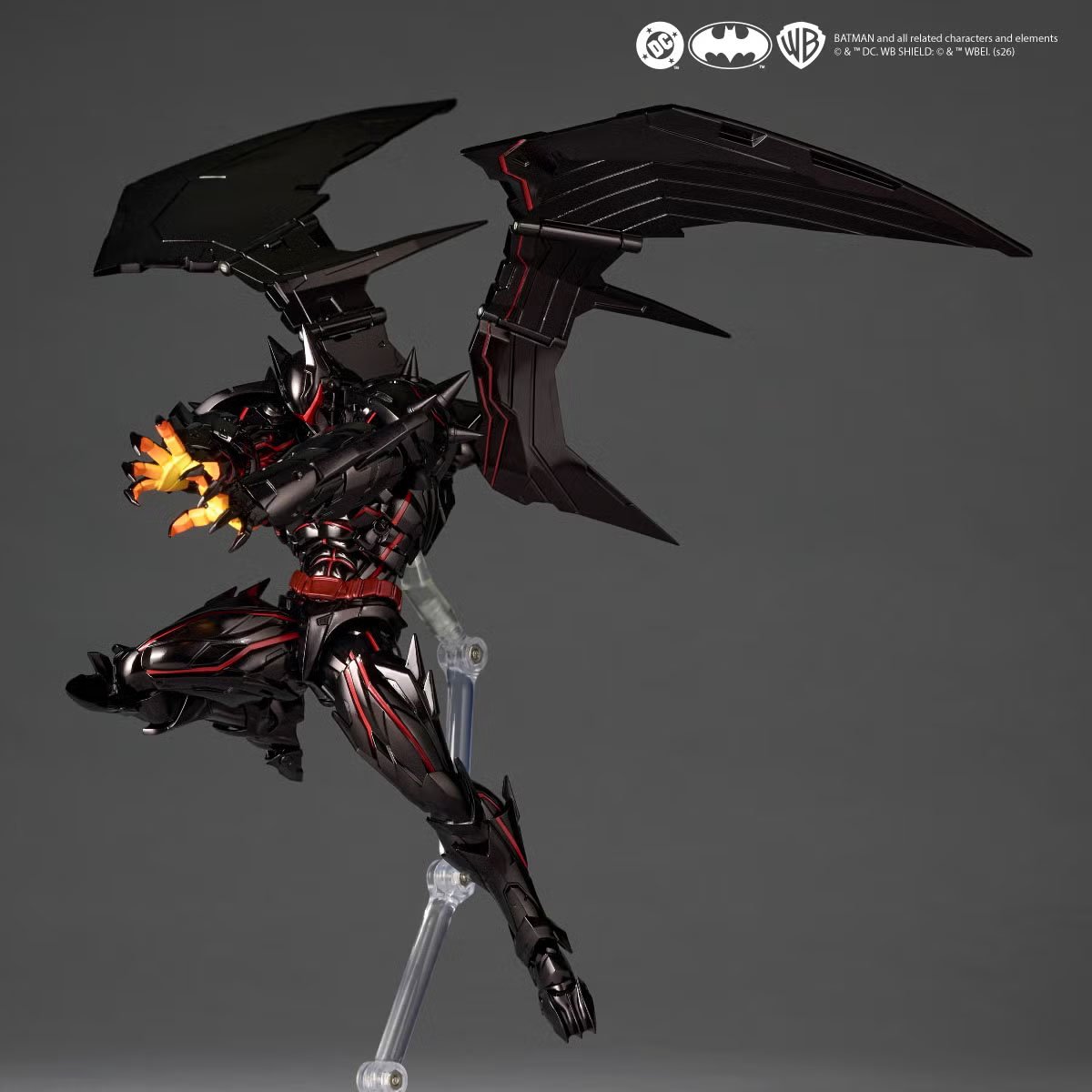 Kaiyodo DC Comics Amazing Yamaguchi Revoltech NR116 Hellbat Action Figure - Image 3