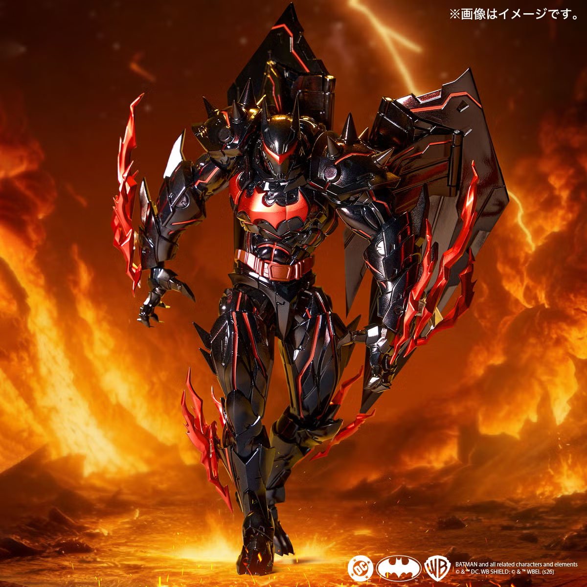 Kaiyodo DC Comics Amazing Yamaguchi Revoltech NR116 Hellbat Action Figure