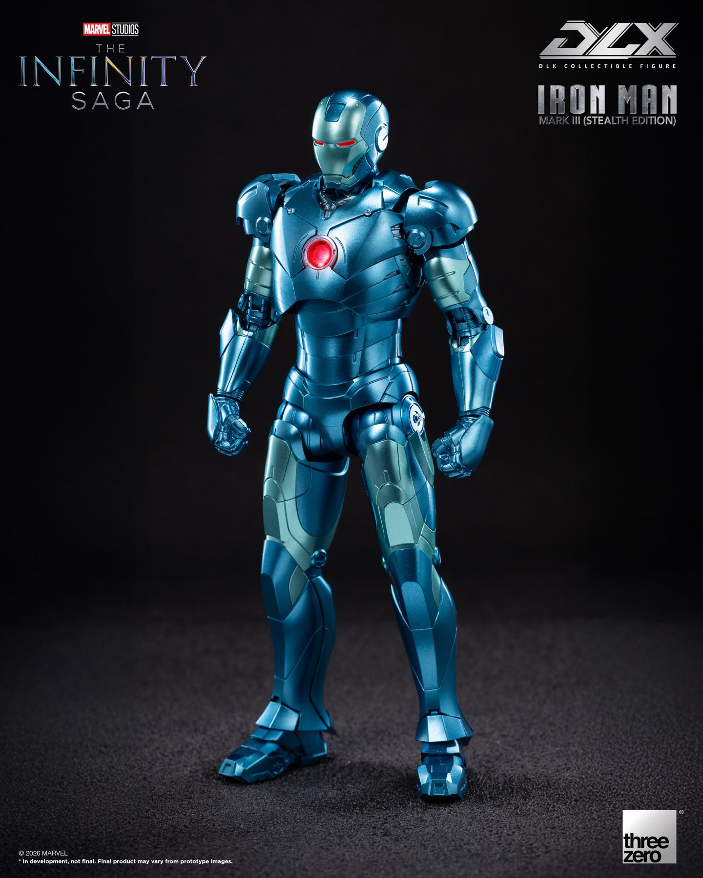 Threezero Marvel: The Infinity Saga DLX Iron Man Mark 3 (Stealth Edition) 1/12 Scale Action Figure - Image 2