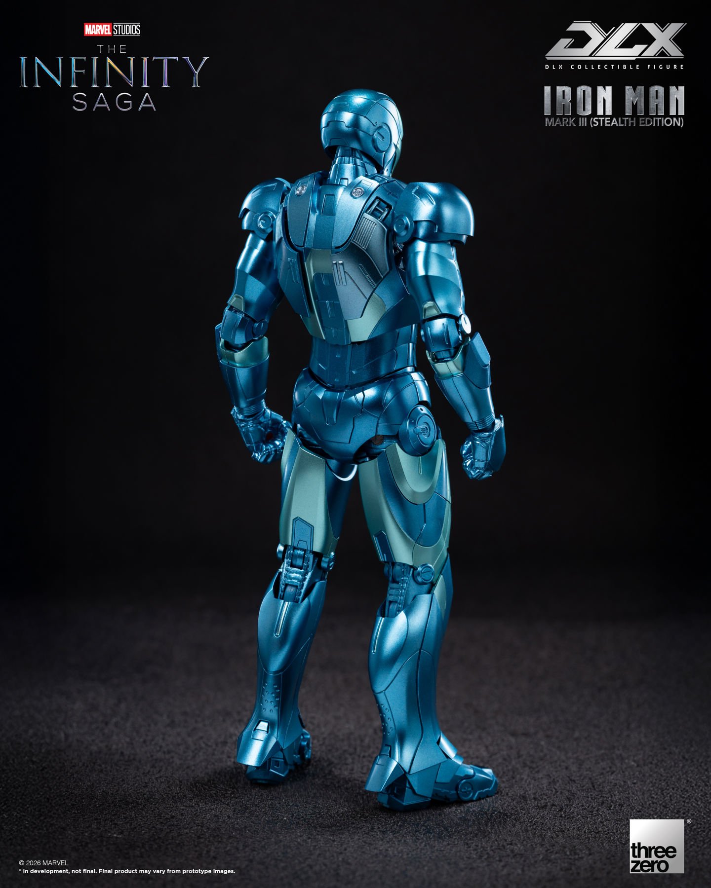 Threezero Marvel: The Infinity Saga DLX Iron Man Mark 3 (Stealth Edition) 1/12 Scale Action Figure - Image 11
