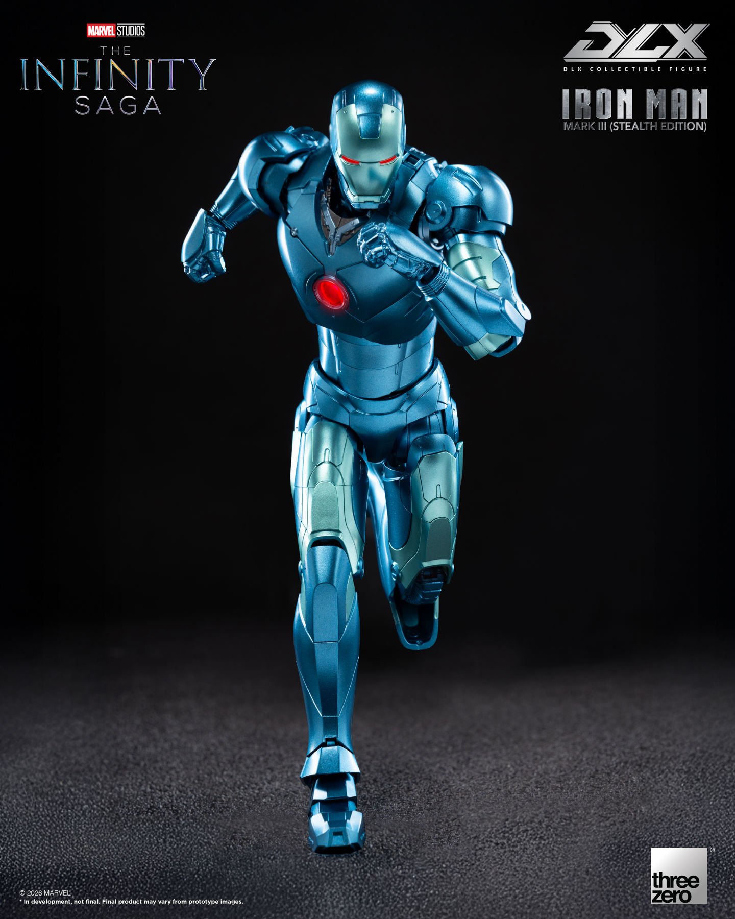 Threezero Marvel: The Infinity Saga DLX Iron Man Mark 3 (Stealth Edition) 1/12 Scale Action Figure - Image 10