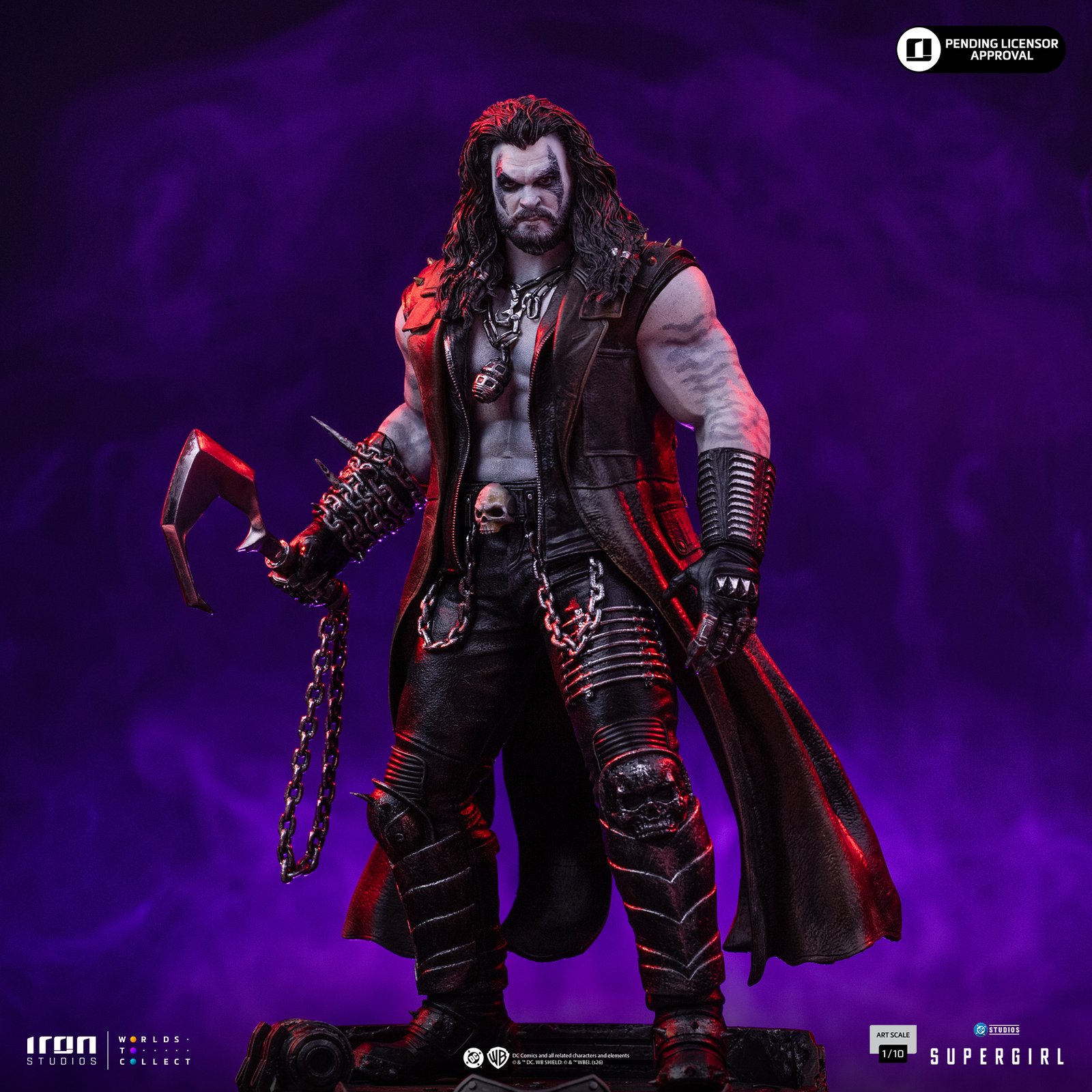 Iron Studios Lobo - Supergirl Movie - Art Scale 1/10 (FREE A4 Poster)