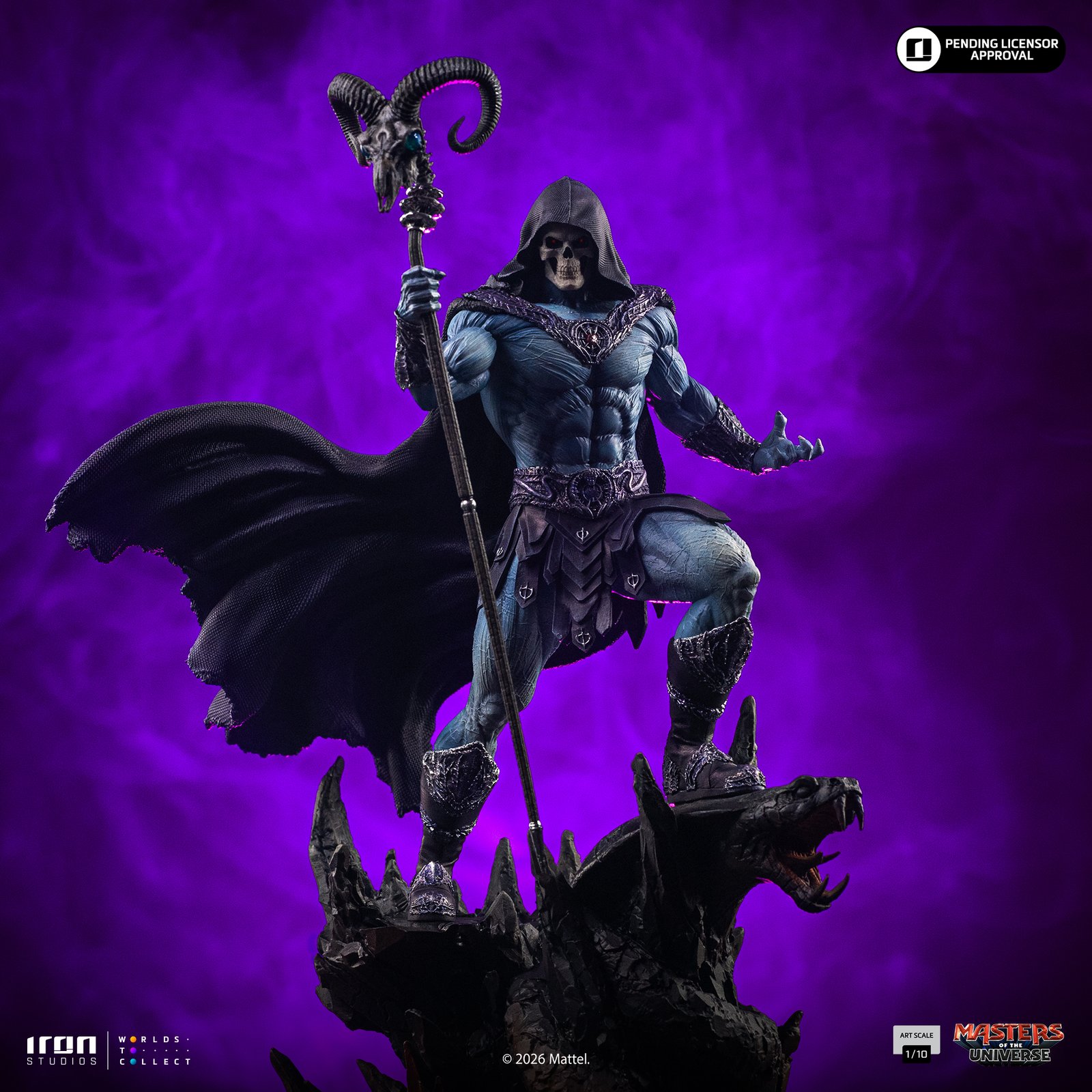 Iron Studios Skeletor - Masters of the Universe Movie - Art Scale 1/10 (FREE A4 Poster)