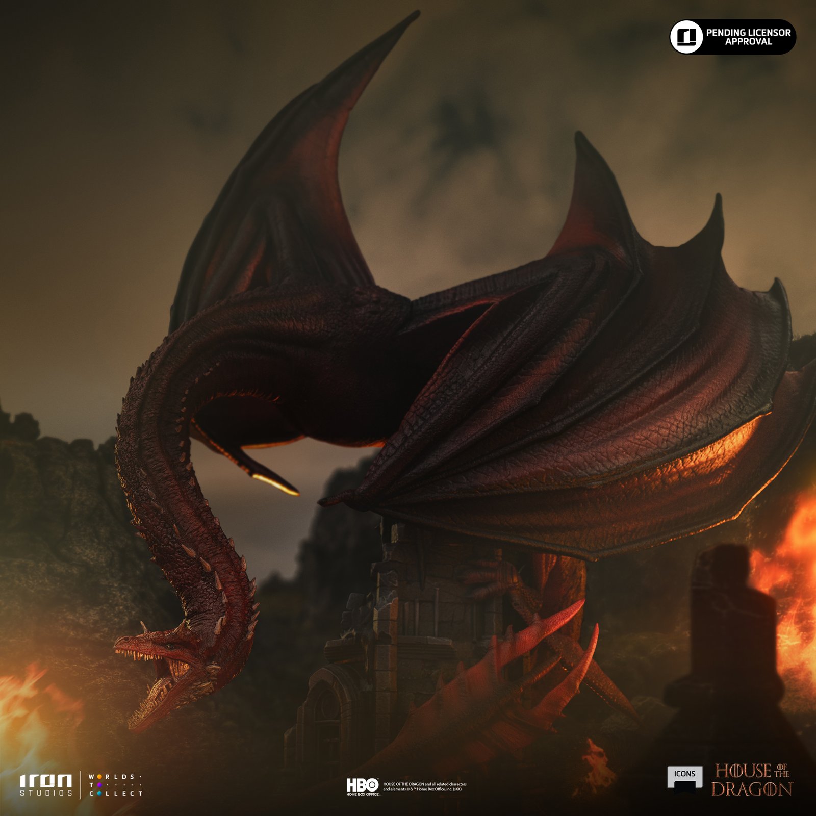 Iron Studios Caraxes - House of the Dragon - Icons (FREE DELIVERY Within Metro Manila)