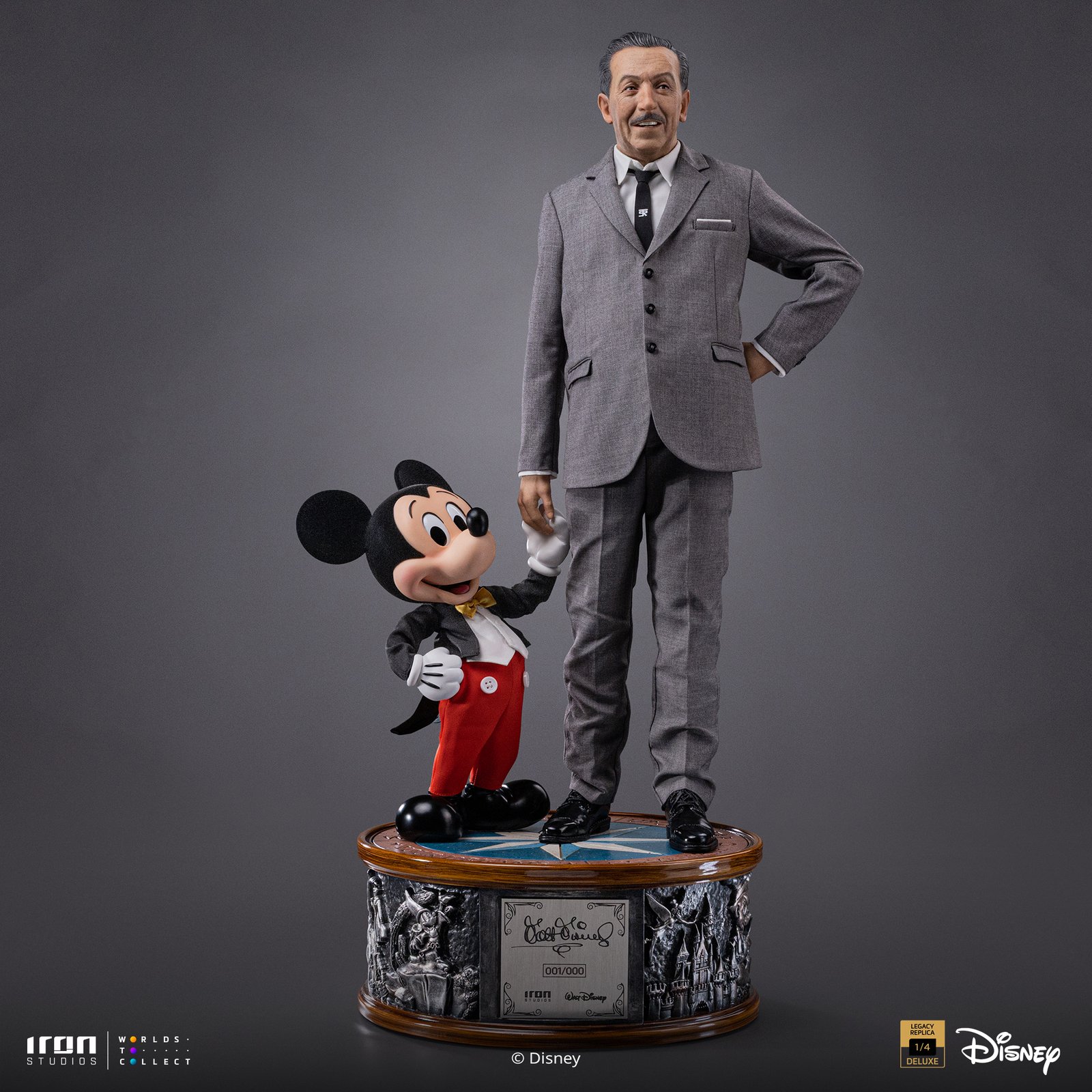 Iron Studios Walt Disney & Mickey Mouse - Disney Classics - Legacy Replica 1/4 (FREE DELIVERY Within Metro Manila)