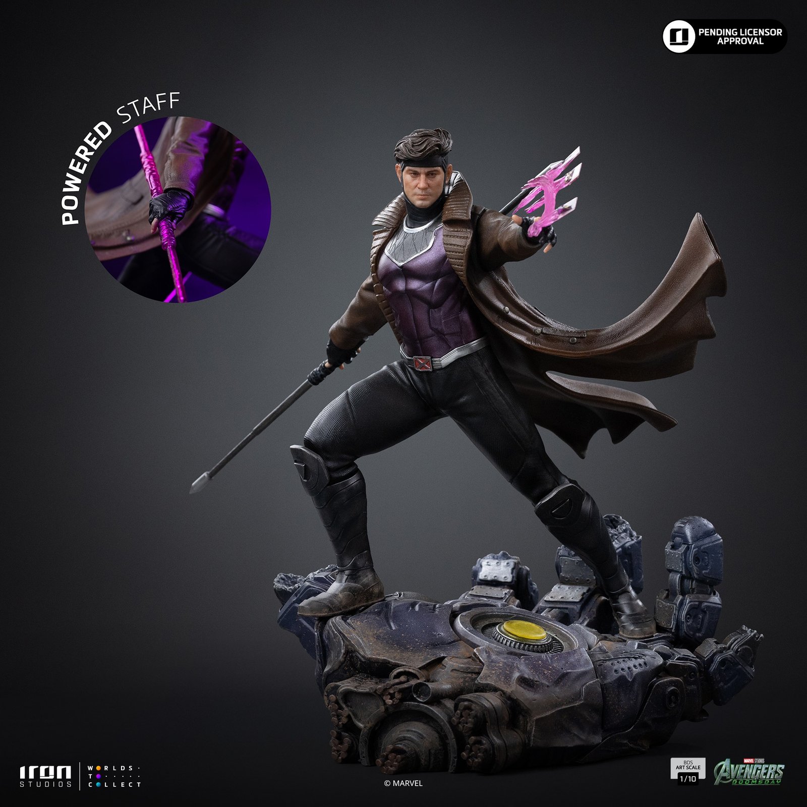 Iron Studios Gambit - Avengers Doomsday - BDS Art Scale 1/10 (FREE A4 Poster) - Image 2