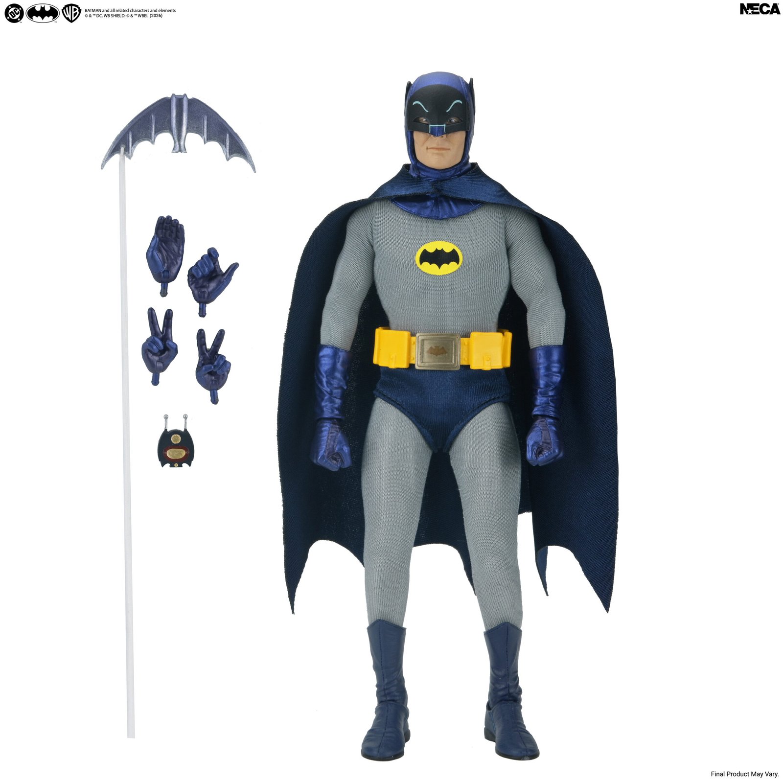 NECA Batman (1966 TV Show) - Batman 8” Clothed Action Figure - Image 8