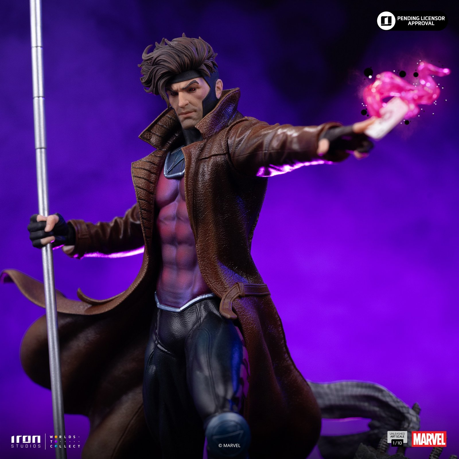 Iron Studios Gambit Unleashed - X-Men - Art Scale 1/10 (FREE A4 Poster)